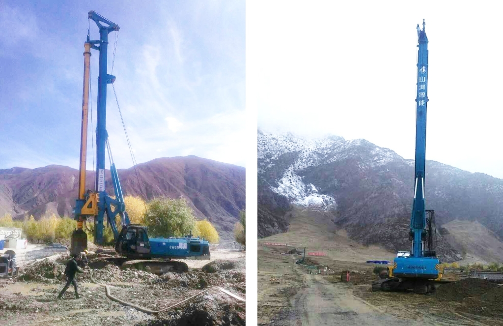 9001cc金沙以诚为本智能二十台旋挖钻机高原施工放异彩