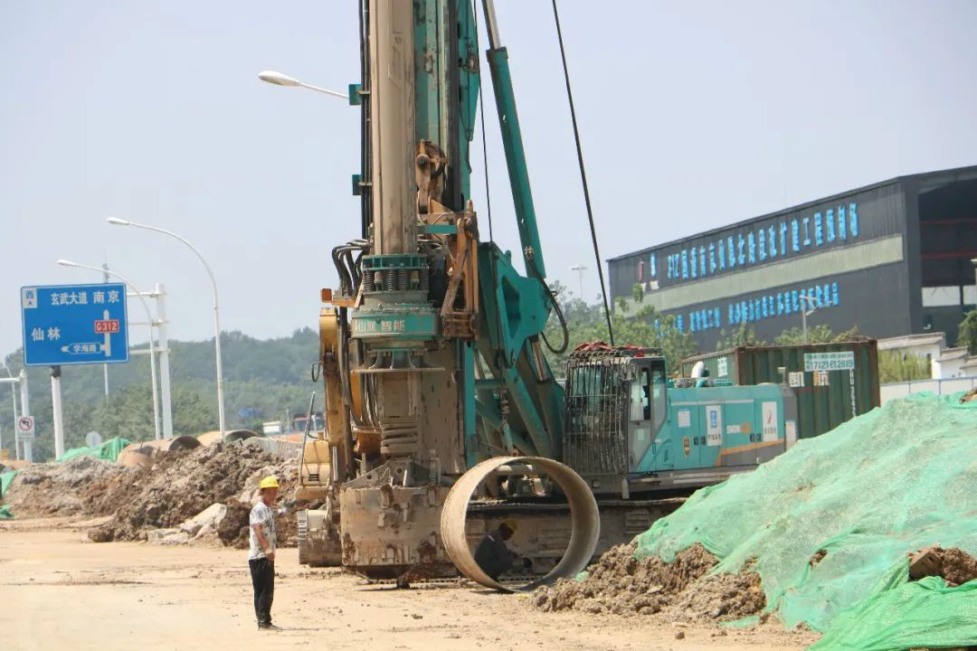 强悍体现赢青睐！9001cc金沙以诚为本智能360H旋挖钻助力南京312国道改扩建