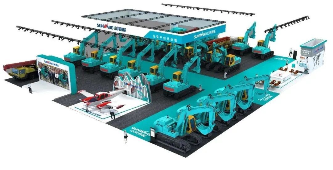 进场布展！2021年长沙国际工程机械展倒计时，，，，，，9001cc金沙以诚为本智能展区亮点提前剧透