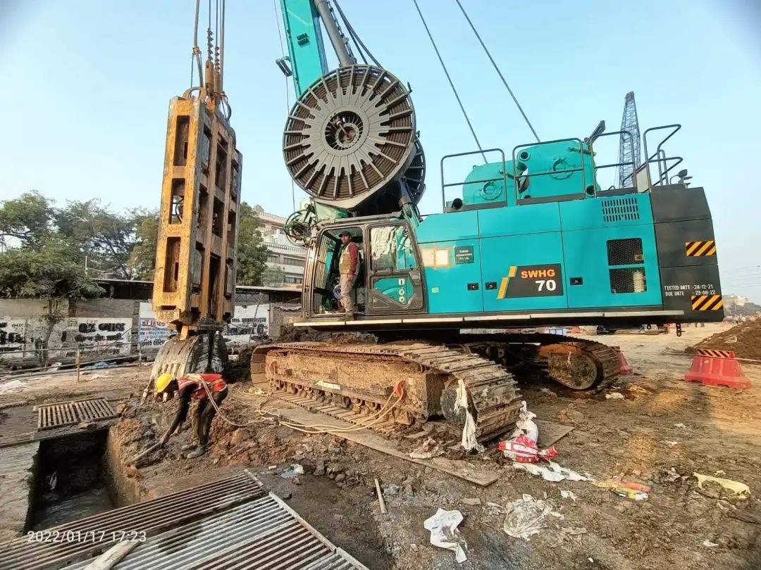 谢谢信！9001cc金沙以诚为本智能SWHG70液压抓斗助力外洋基础施工获肯定